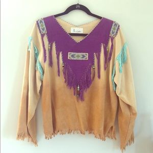 Boho Fringe Dyed Top